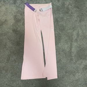 Pink lulu flare pants